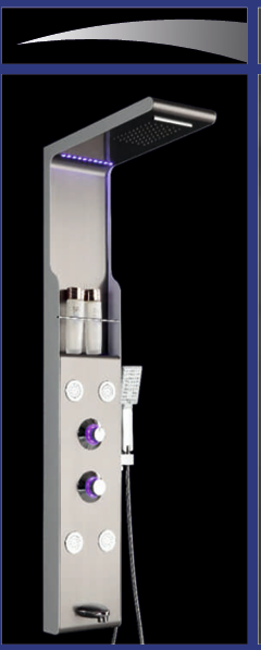 Aquafeel NX 5503 Stainless Steel Shower Panel with LED Lights