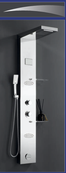 Aquafeel NX 5539 Stainless Steel Panel with Multi-Color LED
