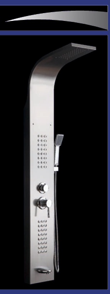 Aquafeel NX 5501 Deluxe Stainless Steel Shower Panel with Premium Features
