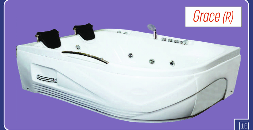 Aquafeel Premium Double Massage Bath Tub - Luxury Spa Solution