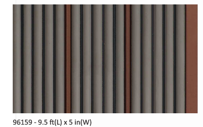 Bombay Louver Design 96159 - 9.5ft x 5in Panel