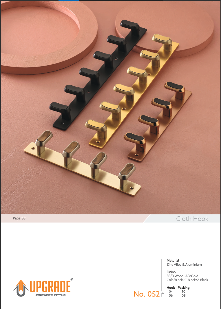Upgrade Zinc Alloy Cloth Hook - No. 052