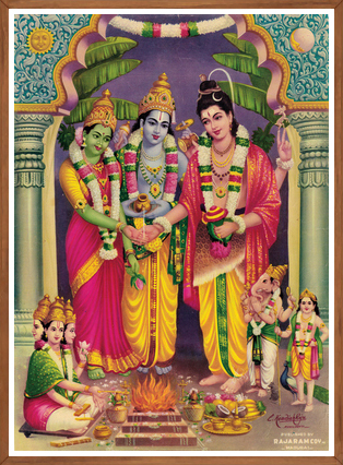 Parvati Kalyanam Divine Wedding Art Print