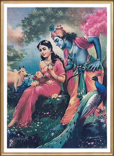 Radha Krishna Divine Love Story Art Print