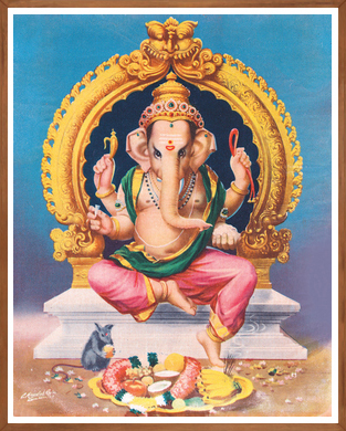 Beautiful Lord Ganesha Vinayagar Hindu Deity Art Print