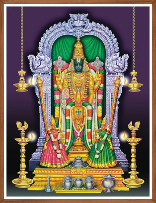 Lord Perumal Vishnu South Indian Style Art Print