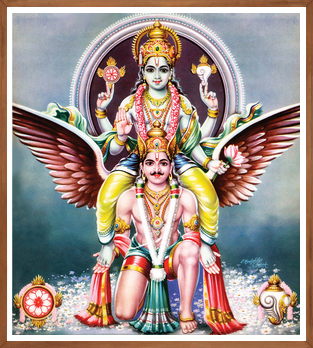 Garudavahana Vishnu Art | Vishnu on Garuda | Divine Eagle Mount Art