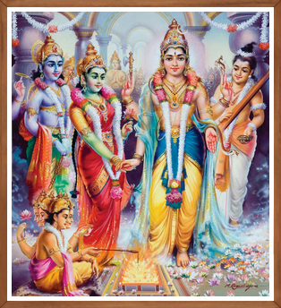 Meenakshi Kalyanam Divine Wedding | Goddess Meenakshi Marriage | Temple Art