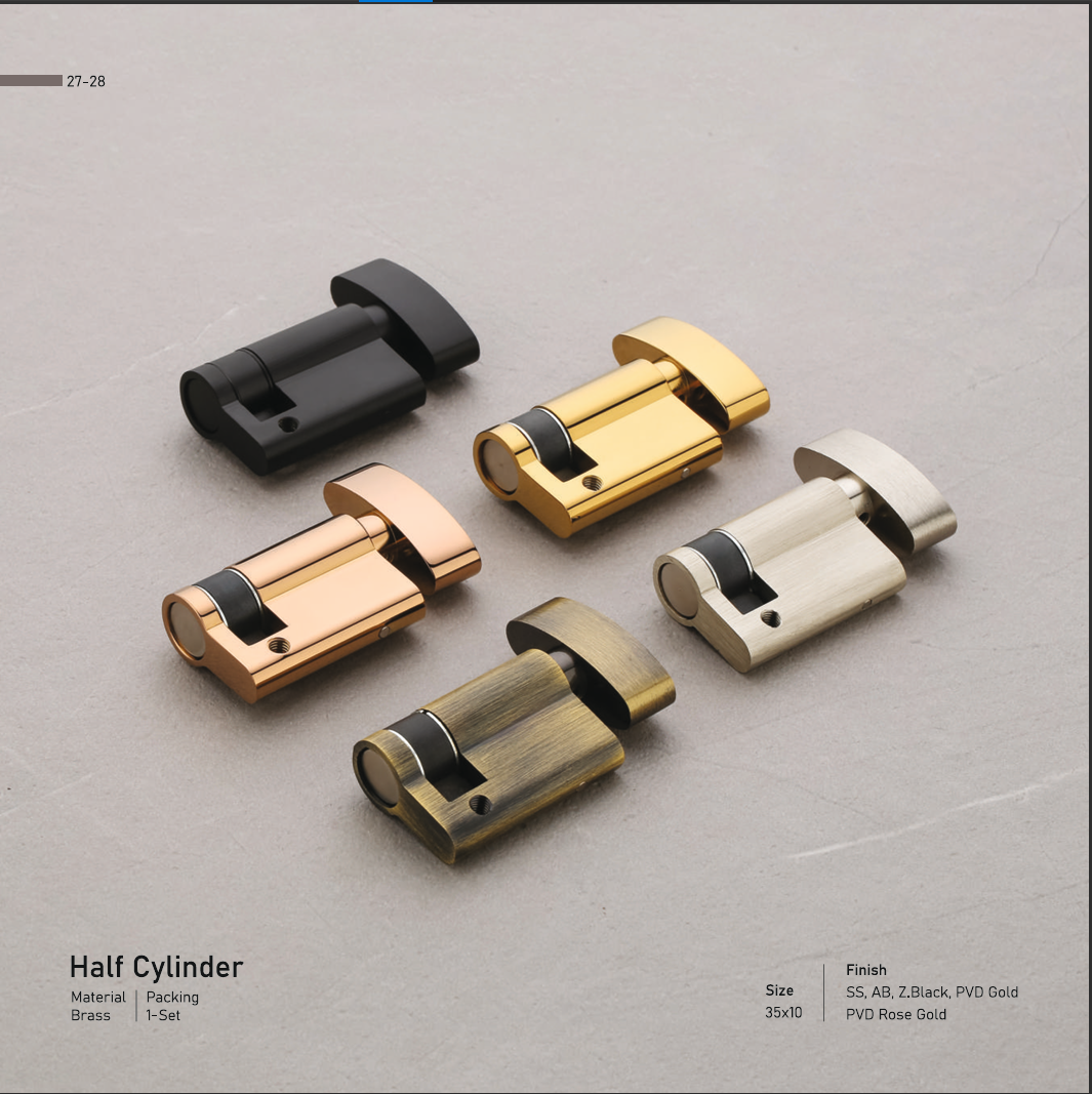 Compact Brass Half Cylinder