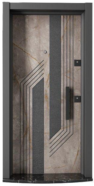 Handcrafted Artistic Wooden Door with Circular Design