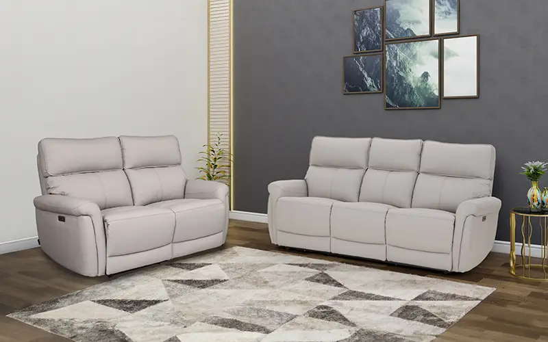 Royaloak Latina Half Leather Recliner - Italian Design