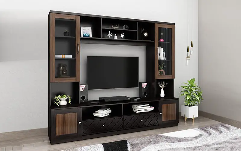 Royaloak Muar Malaysian Entertainment Unit | Melamine Finish TV Cabinet | Designer Wooden Unit