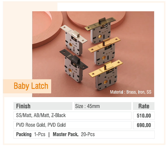 Premium Baby Safety Latch - Brass & SS Material | UPGRADE Hardware