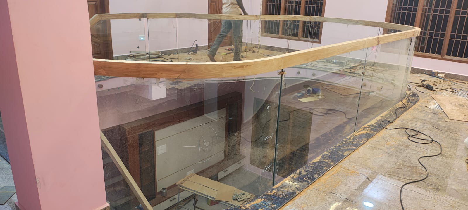 Balcony Glass with Hand rails